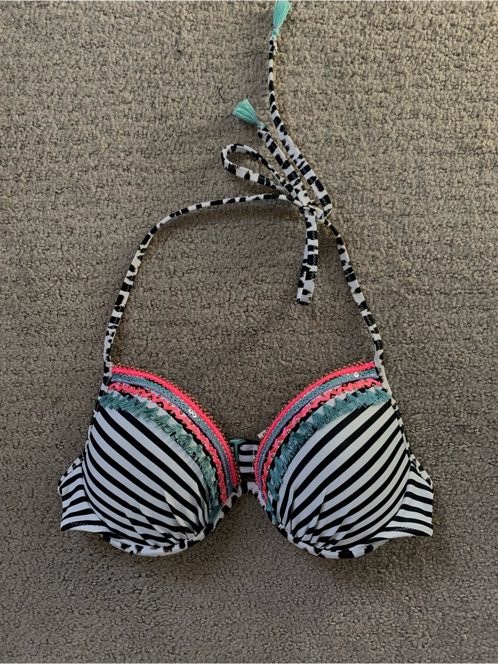 Victorias Secret Striped Women's Swim Bikini Top